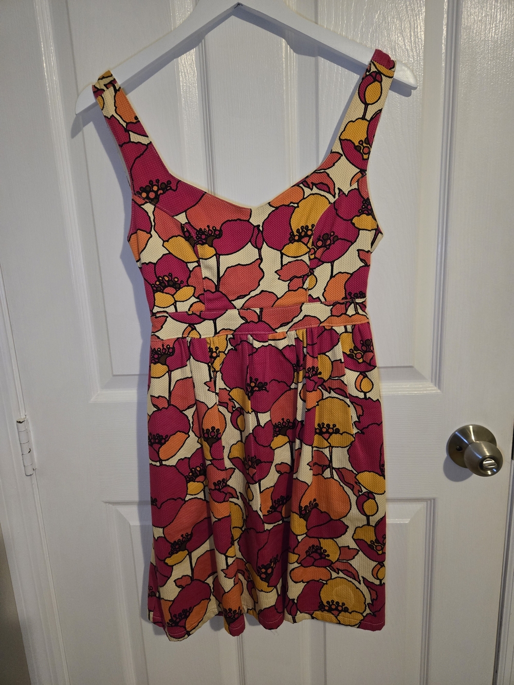 Judith March Women’s Medium Retro Floral Fit & Flare Dress Made in USA